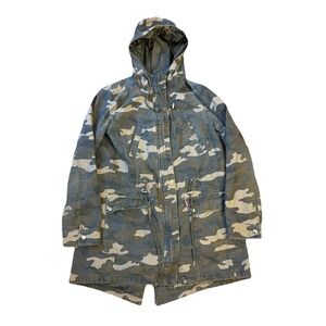 Levi's Chore Woodland Camo Jacket Coat Women's Parka Hooded Size Medium